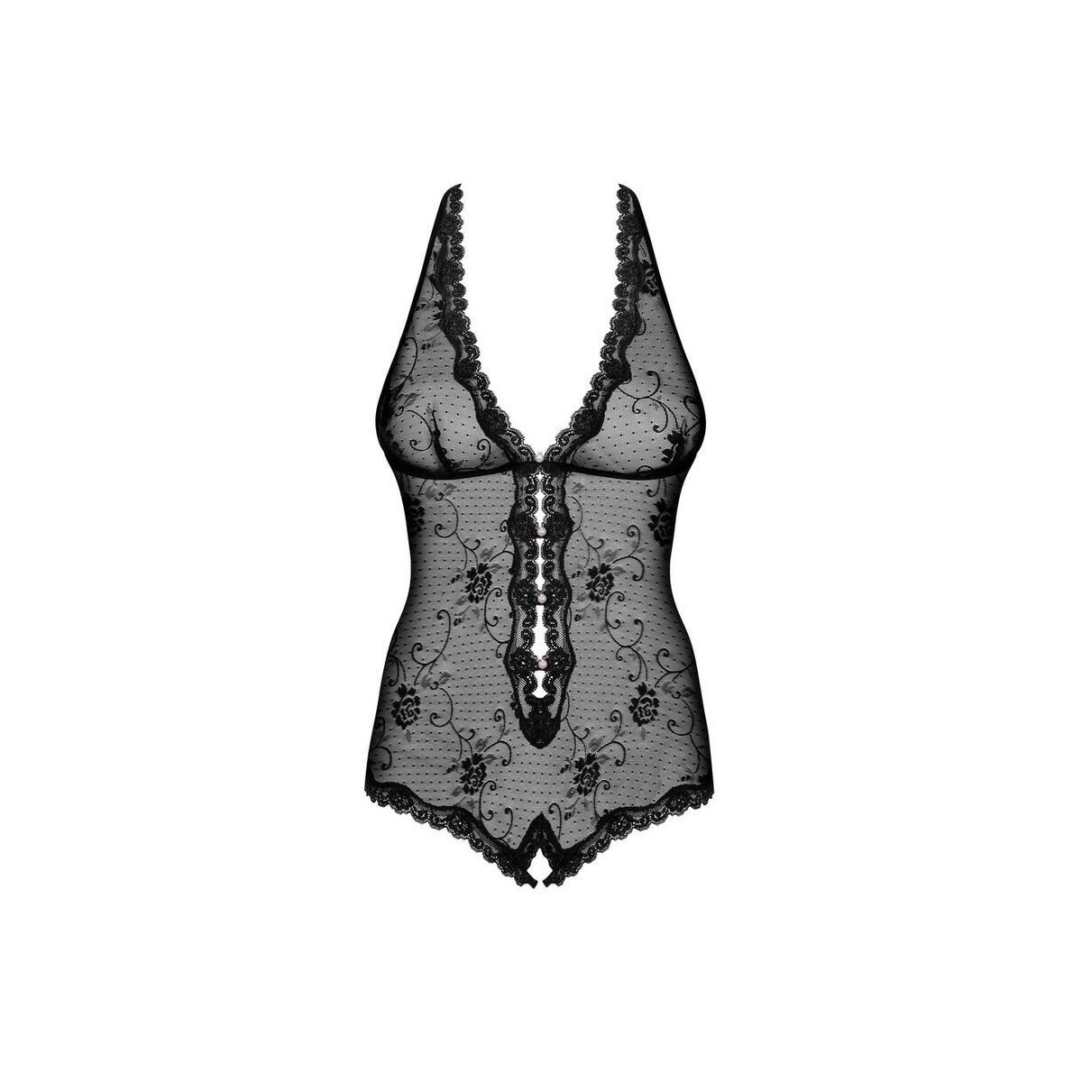 Trikot Obsessive Fiorenta teddy Svart S/M